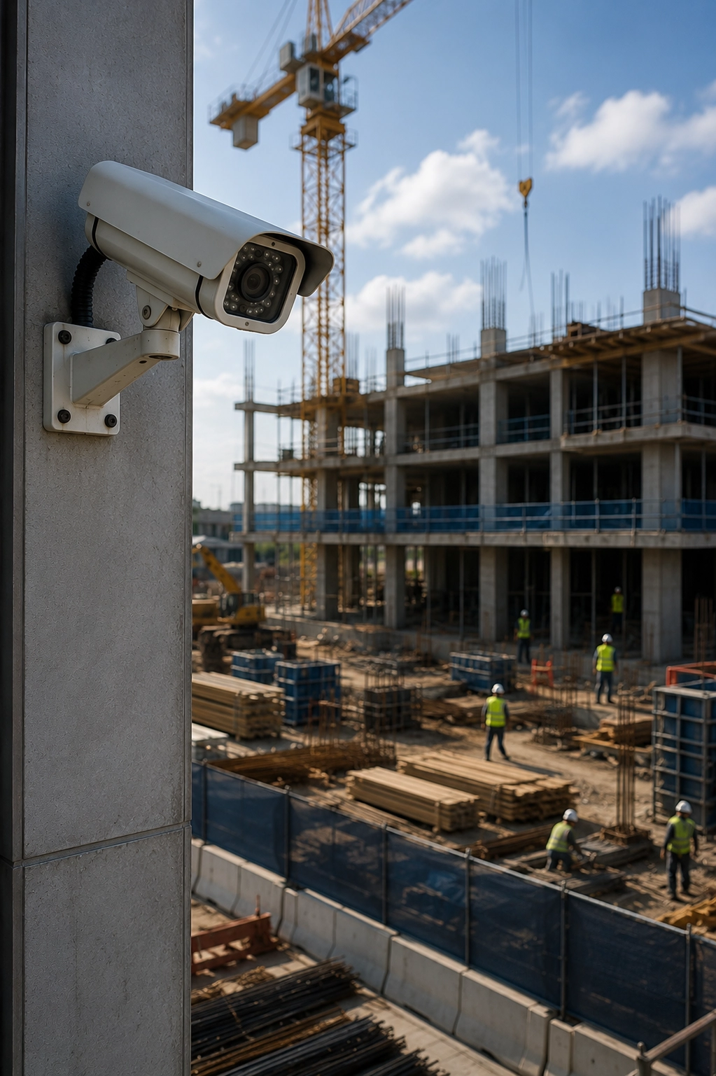 Security cameras mounted on the exterior wall of a building.